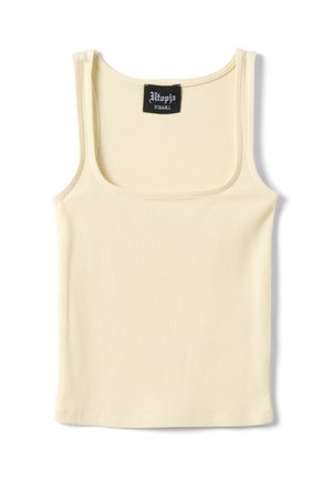UTOPJA, SQUARE-NECK TANK TOP - Top - light yellow
