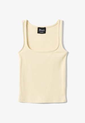 UTOPJA, SQUARE-NECK TANK TOP - Top - light yellow