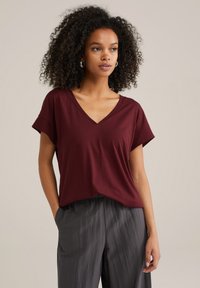 WE Fashion Pamata T-krekls - burgundy red