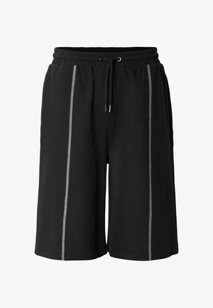 Urban Classics, CONTRAST SEAM PEACHED BERMUDA SHORTS - Dresside alumine osa - black