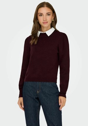 JDYRUE NOOS - Striktrøje - maroon banner