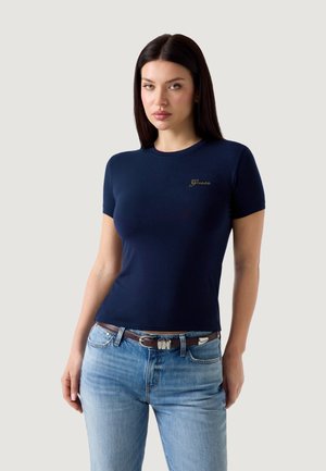 Guess, NEW SS CN MINI LOGO W6YI12 K3751 - T-shirt basique - blue