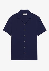 STRUCTURED SHORTSLEEVE WAFFLE SHIRT - Camisa - evening blue