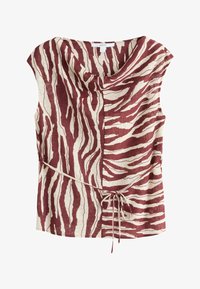 Sélectionné, brown ecru zebra print