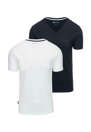 PACK 2 - Basic T-shirt - white, navy