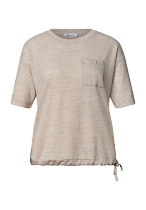 Street One, T-SHIRT MIT RUNDHALS UND BRUSTTASCHE - T-shirt basique - clay sand