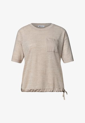 Street One, T-SHIRT MIT RUNDHALS UND BRUSTTASCHE - T-shirt basique - clay sand