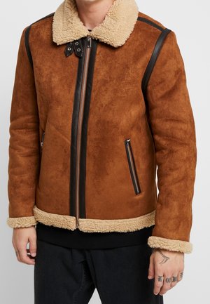 Veste en similicuir - brown