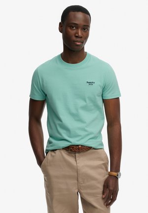 ESSENTIAL SERIF LOGO - T-shirt basic - spearmint light green/navy