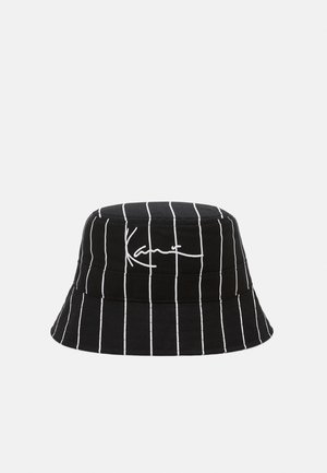 SIGNATURE PINSTRIPE BUCKET HAT UNISEX - Hat - black