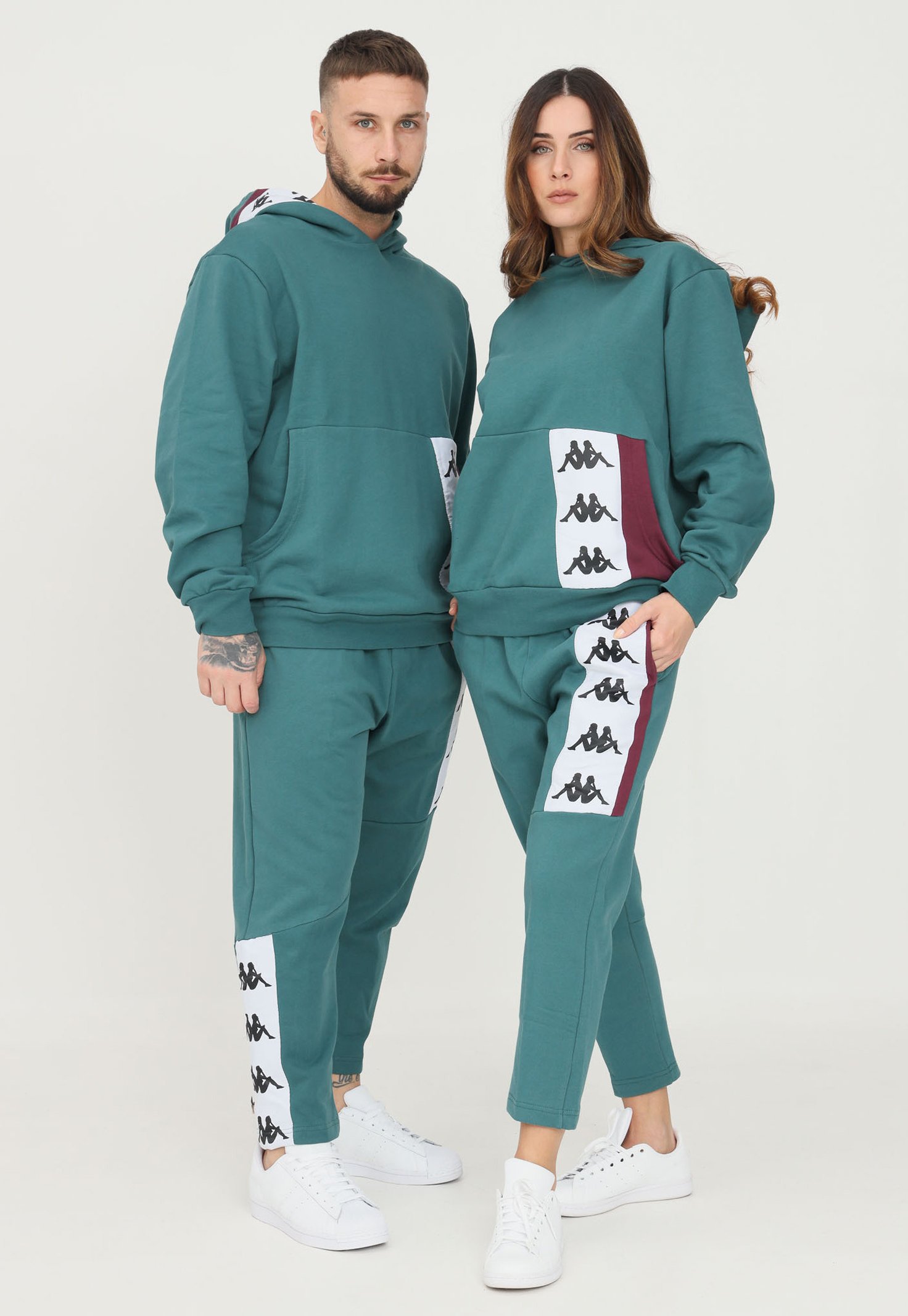Kappa Pantaloni sportivi - green mineral-violet/grigio - Zalando.it