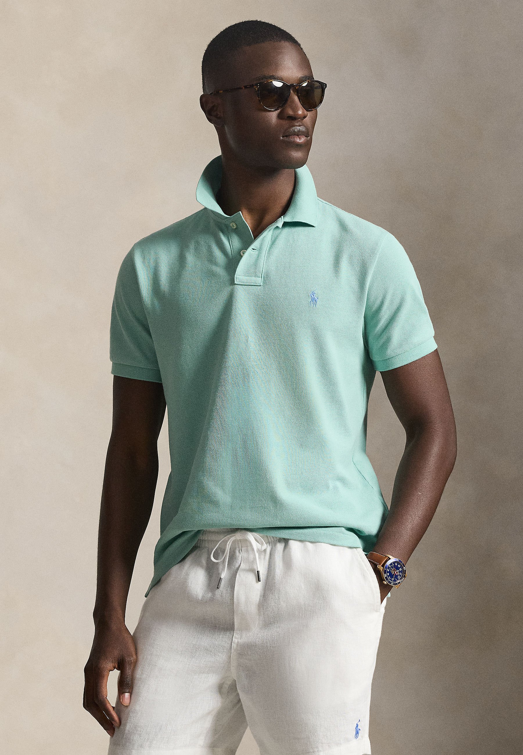 Camisa Polo RL Azul Petróleo
