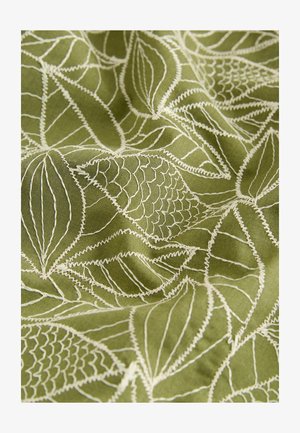 Next, REGULAR FIT - TEXTURED EMBROIDERED LEAF SHORT SLEEVE - Skjorter - green
