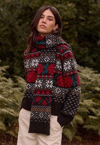 Next Sciarpa - chocolate brown fairisle