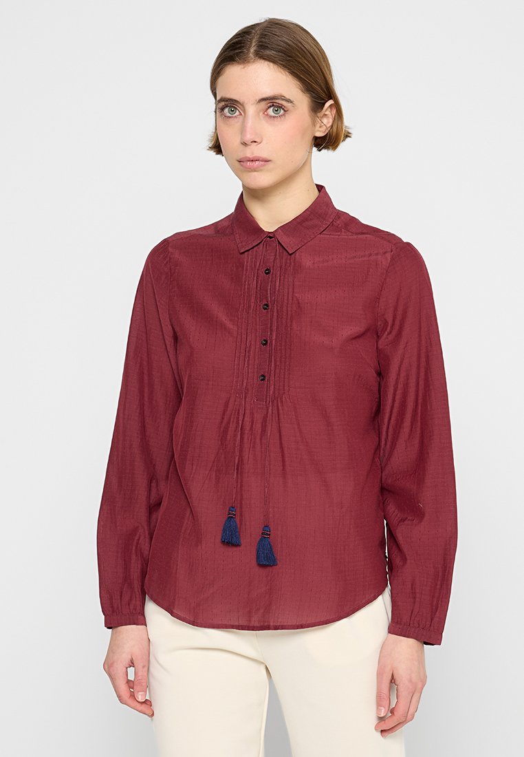 Scotch & Soda Overhemdblouse bordeauxrood