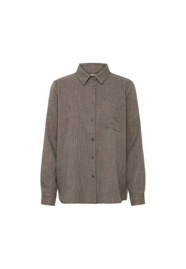 IXREMI - Button-down blouse - teak w pinst4