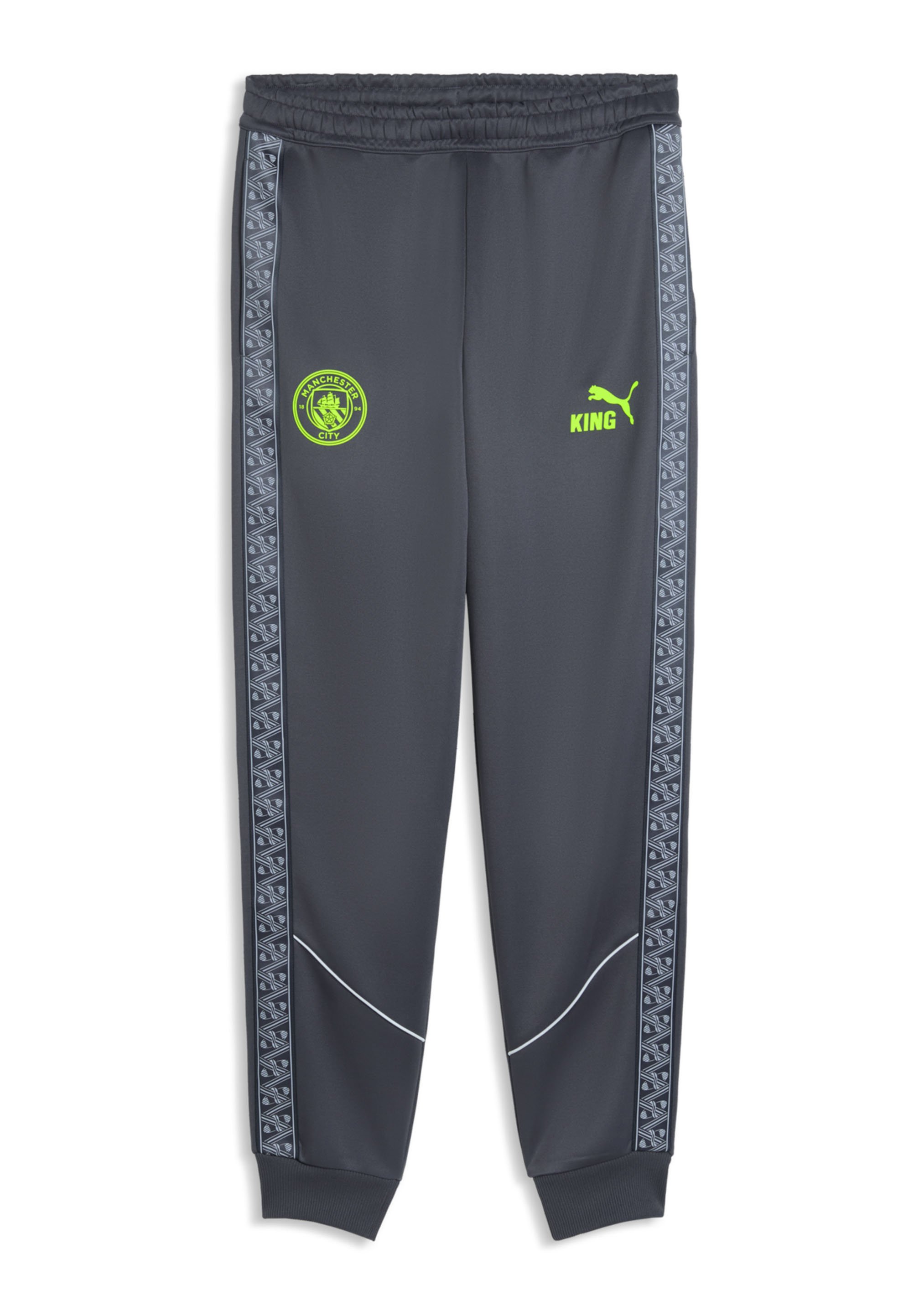 Puma MANCHESTER CITY FC KING ANTHEM PANT - Klubové oblečení - galactic gray/pro green