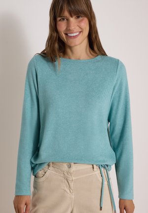 Cecil, LANGARM SHIRT MIT BOAT NECK UND TUNNELZUG - Long sleeved top - mineral blue melange