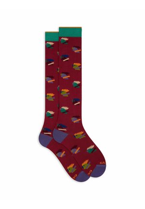 Gallo WITH ROOSTER MOTIF - Kniestrümpfe - carminio