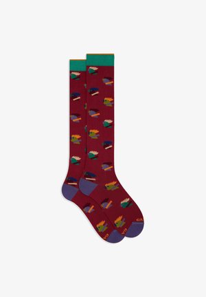 Gallo WITH ROOSTER MOTIF - Knee high socks - carminio