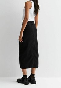 New Look Falda vaquera - black