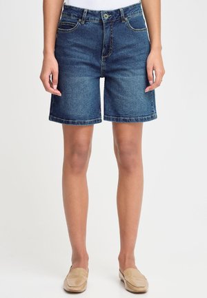 Oxmo OXMIRA - Denimové šortky - mid blue denim