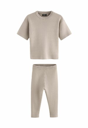 REGULAR FIT SET - Stickad tröja - neutral
