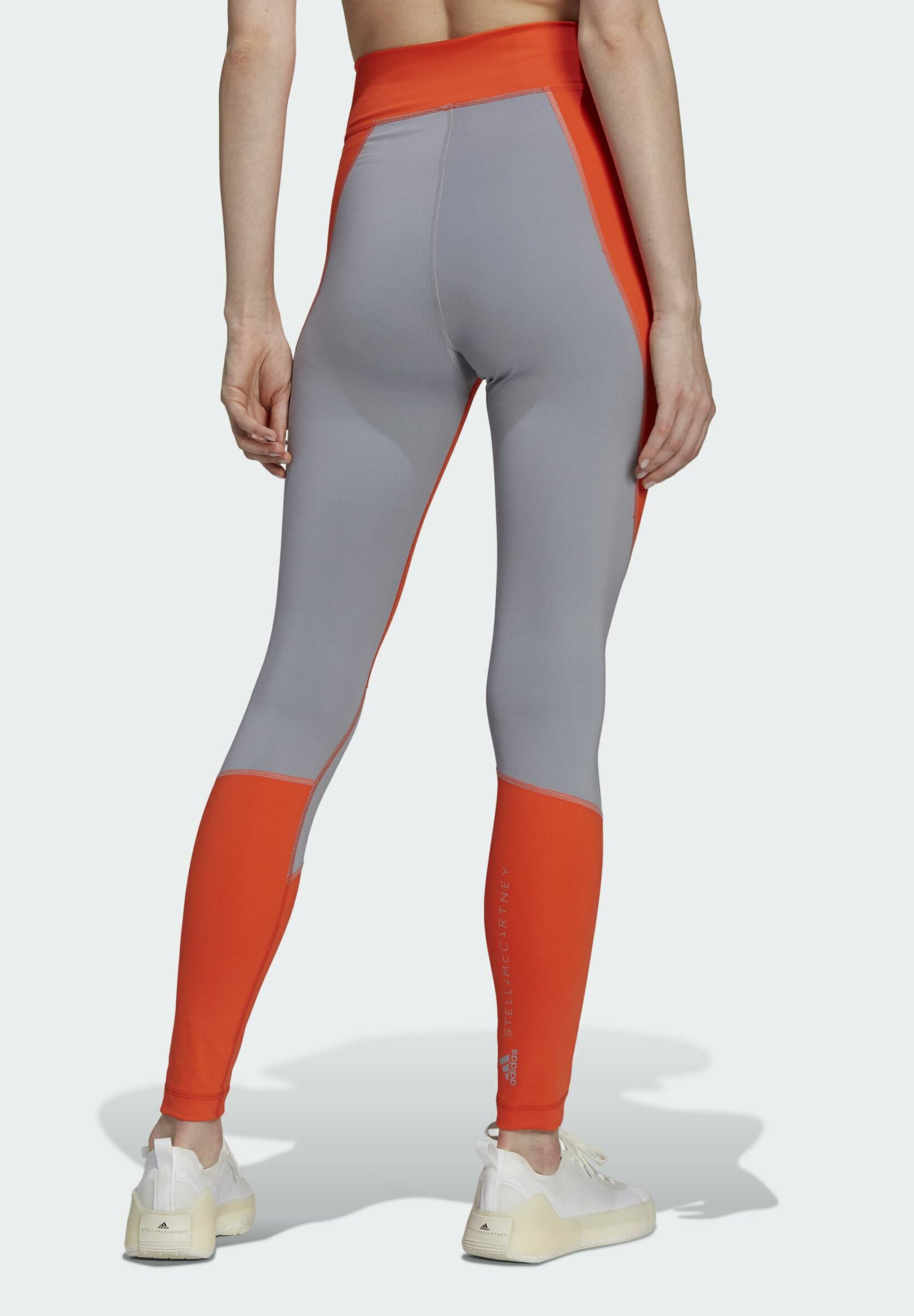 adidas stella mccartney orange leggings