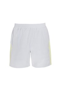 CUT AND SEW TRAINING - Shorts - ice grey/neon lime