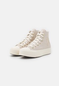 Converse CHUCK TAYLOR ALL STAR LIFT - Sapatilhas de cano alto - desert sand/egret/light gold