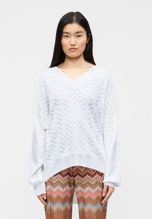 V NECK  - Pulóver - solid white