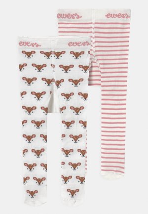 Ewers, LIGHT BASIC 2 PACK UNISEX - Tights - pink/white