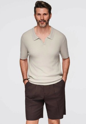 BUTTONLESS WITH OPEN COLLAR - Polo shirt - light grey