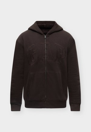 GAP, FRCH ARCH - Sweat zippé - terra brown
