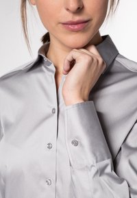 Eterna SATIN SHIRT - REGULAR FIT - Hemdbluse - grau