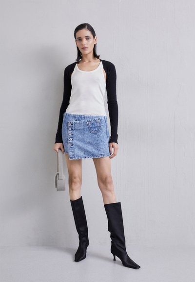 RE/DONE WRAP SKIRT - Φούστα παρεό - blue denim