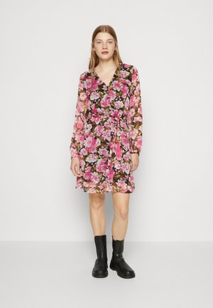 ONLY ONLSAGA V NECK BUTTON DRESS - Φόρεμα ημέρας - black rosemary