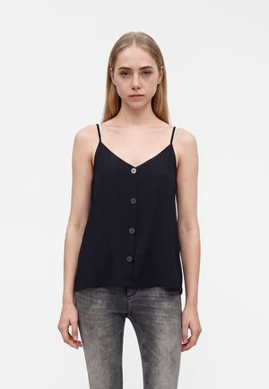 ONLY, ONLNELLY LIFE BUTTON SINGLET SOLID - Top - black