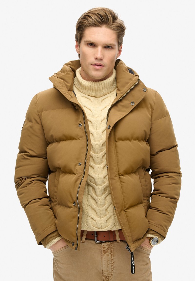 Superdry & Co EVEREST HOODED PUFFER - Winterjas - kangaroo brown