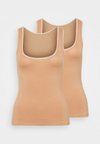 GO TANK TOP 2 PACK - Aluspaita - nostalgic brown