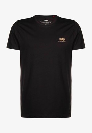 T-SHIRT CAMO BACKPRINT - Basic T-shirt - black/woodland