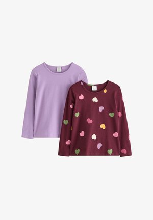 Lindex, TOP L/S 2-PACK - Langærmet T-shirt - dark lilac