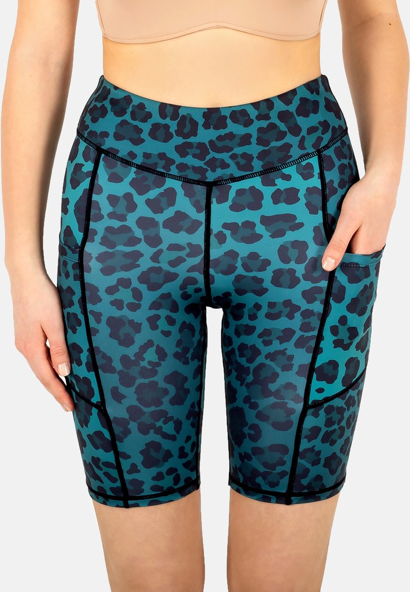 Damen Sportbekleidung | Yoga Hero BIKER SHORTS GREEN LEOPARD Tights green leopard/grün - SX32872 Damen Sportbekleidung | Yoga Hero BIKER SHORTS GREEN LEOPARD Tights green leopard/grün - SX32872