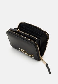 KARL LAGERFELD MEDIUM SIGNATURE ZIP - Portafoglio - black/gold-coloured