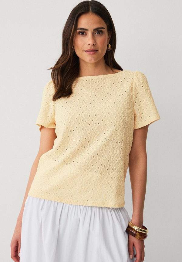 MIT STRUKTUR - Bluse - gelb