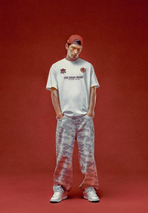 Bershka Široke kavbojke - mottled dark grey