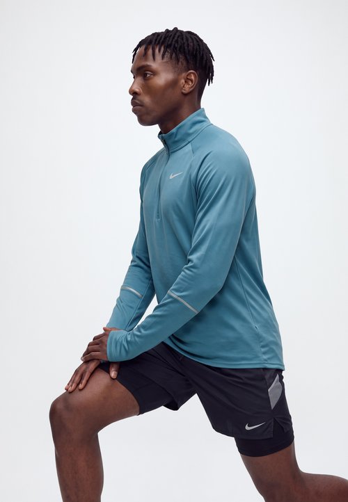 Nike MILER TOP - Long-sleeved top - smokey blue/reflective silver-coloured — photo 4