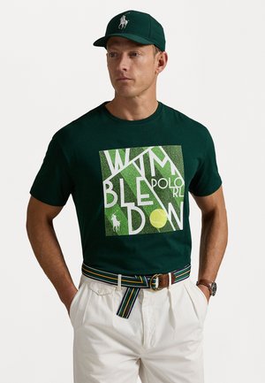 WIMBLEDON CLASSIC FIT LOGO TSHIRT UNISEX - T-shirt con stampa - moss agate