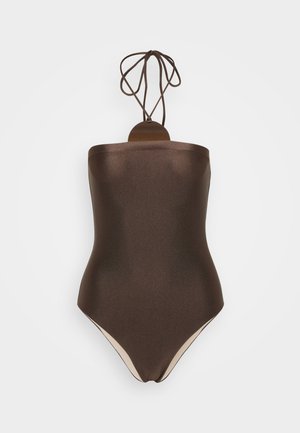 MOBILE APPLIQUE SWIMSUIT - Costume da bagno - coffee