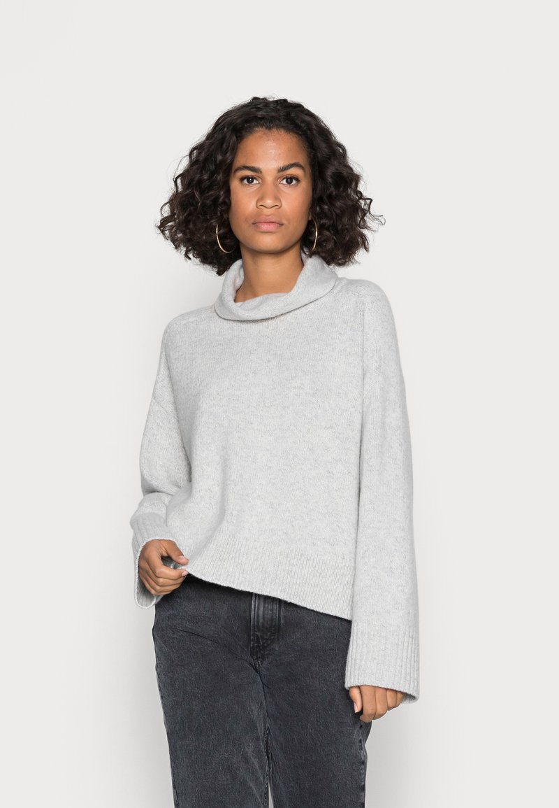 Marc O'Polo LONGSLEEVE STAND UP COLLAR - Camisola - multi/foggy melange
